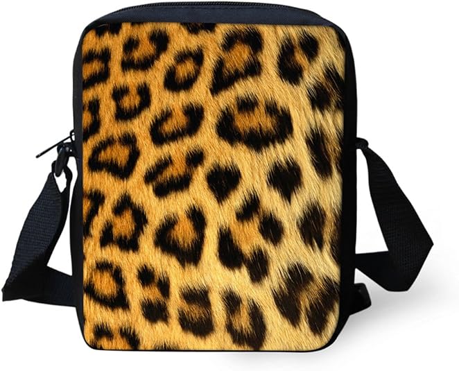 HUGS IDEA Mini Crossbody Bag - Animal Print Giraffe Floral, Small Shoulder Handbag Cellphone Pouch, 23x17x6cm