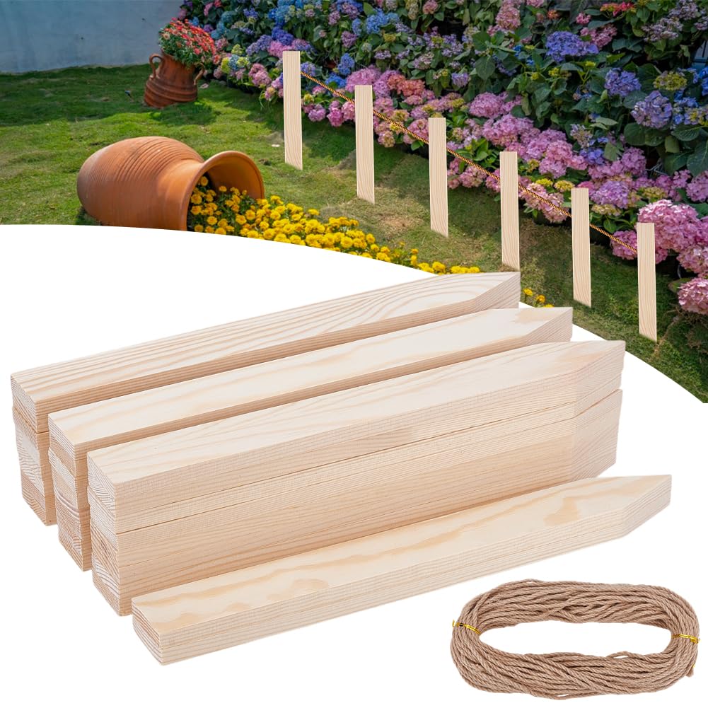 Piquets en bois pour le jardin de 30,6 cm piquets d'arpentage pour lignes de base et clôtures