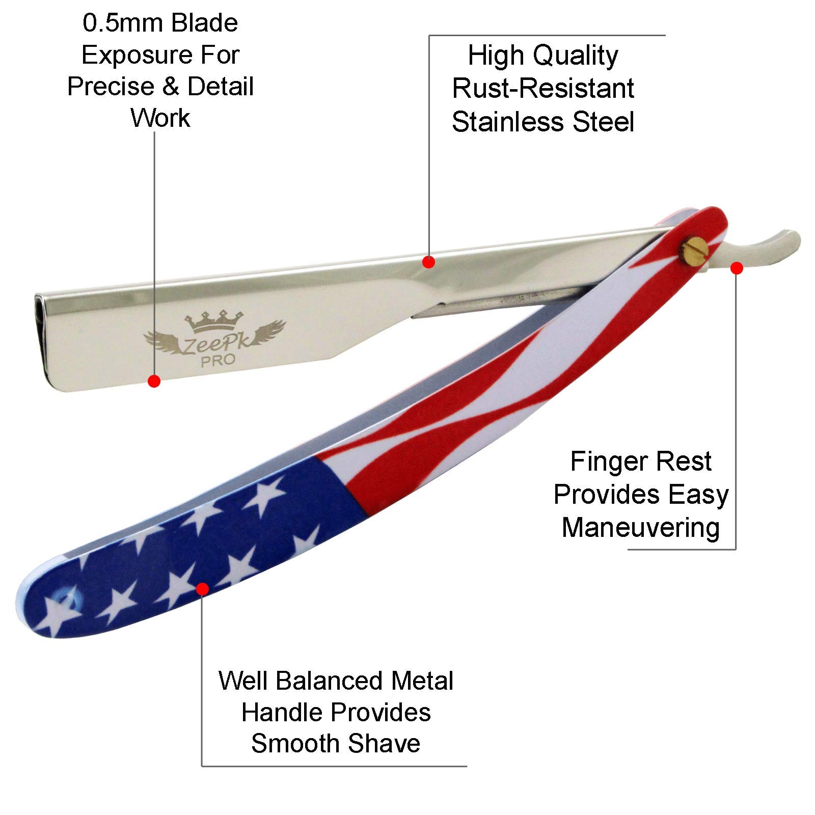 Amazon.com: Straight Edge Razor - Barber Salon Quality (American