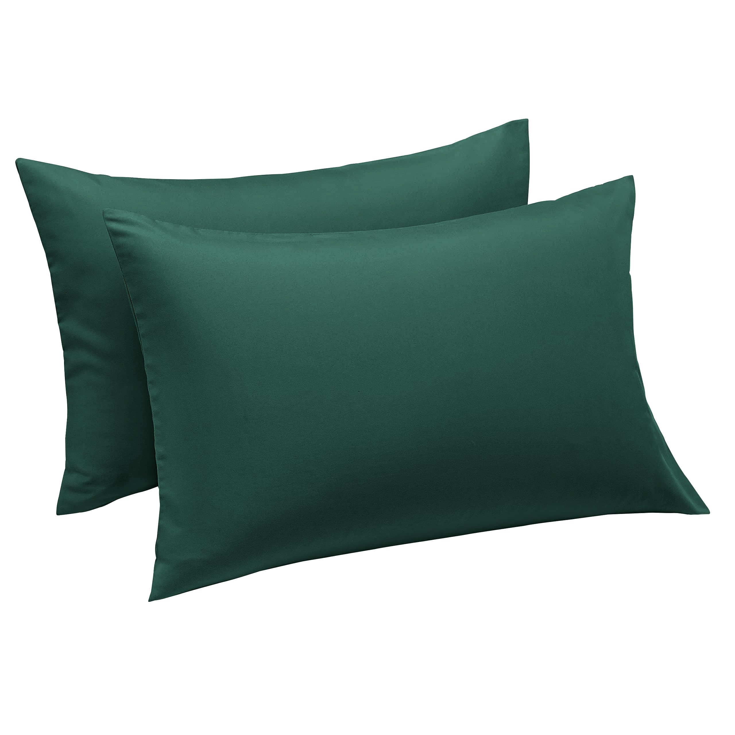 Aspire Homeware Pillow Cases 2 Pack – 100% Brushed Microfiber Emerald Pillowcases Super Soft Envelope Closure Pillow Cover (50x75cm)