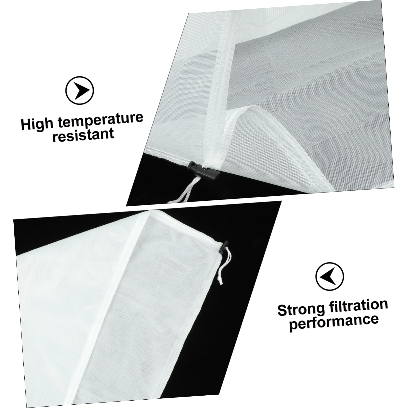 Healifty Reusable Wine Filter Bag Food Strainer with Drawstring for Brewing Juice and Nut Milk Efficient Mesh Design for Easy Filtration and Convenience