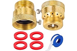 2-Pack 3/4" Backflow Preventers for Garden Spigots with Hose Bib Valves