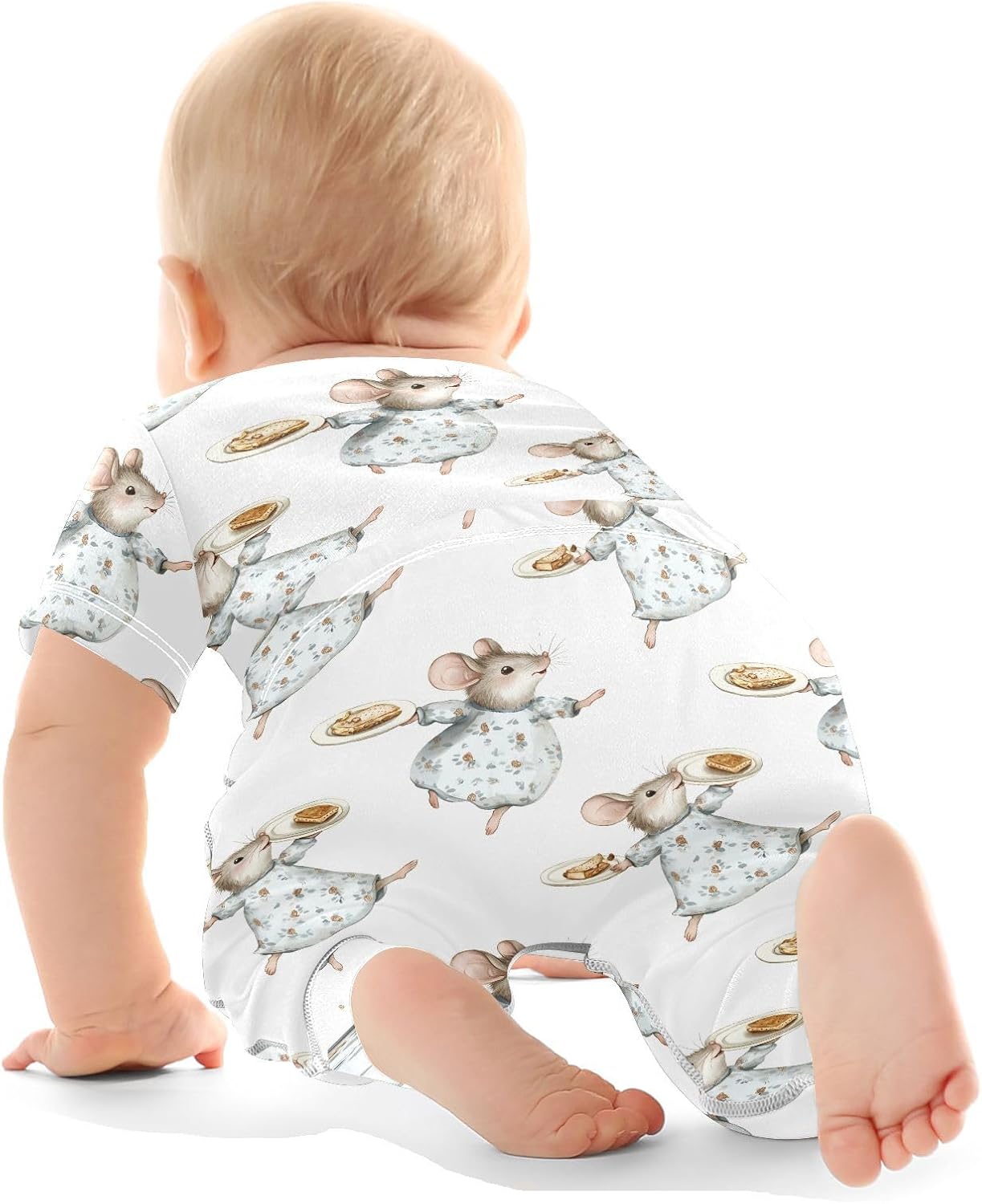 vvfelixl Baby Clothes Cute Mouse Dancing Baby Bodysuits Set Unisex Short Sleeve Babys Pants Sets 0-3M