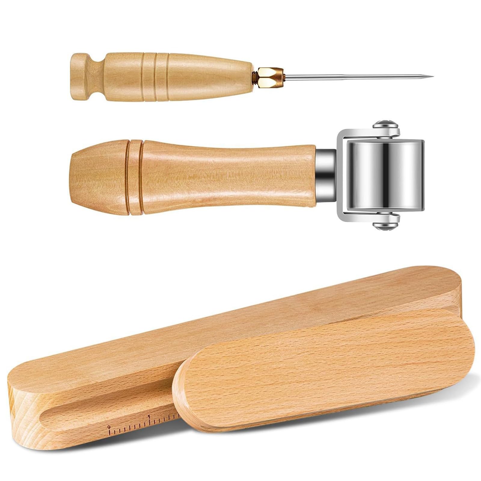 Rouleau Quilters Clapper en bois pour tailleurs avec échelle de mesure
