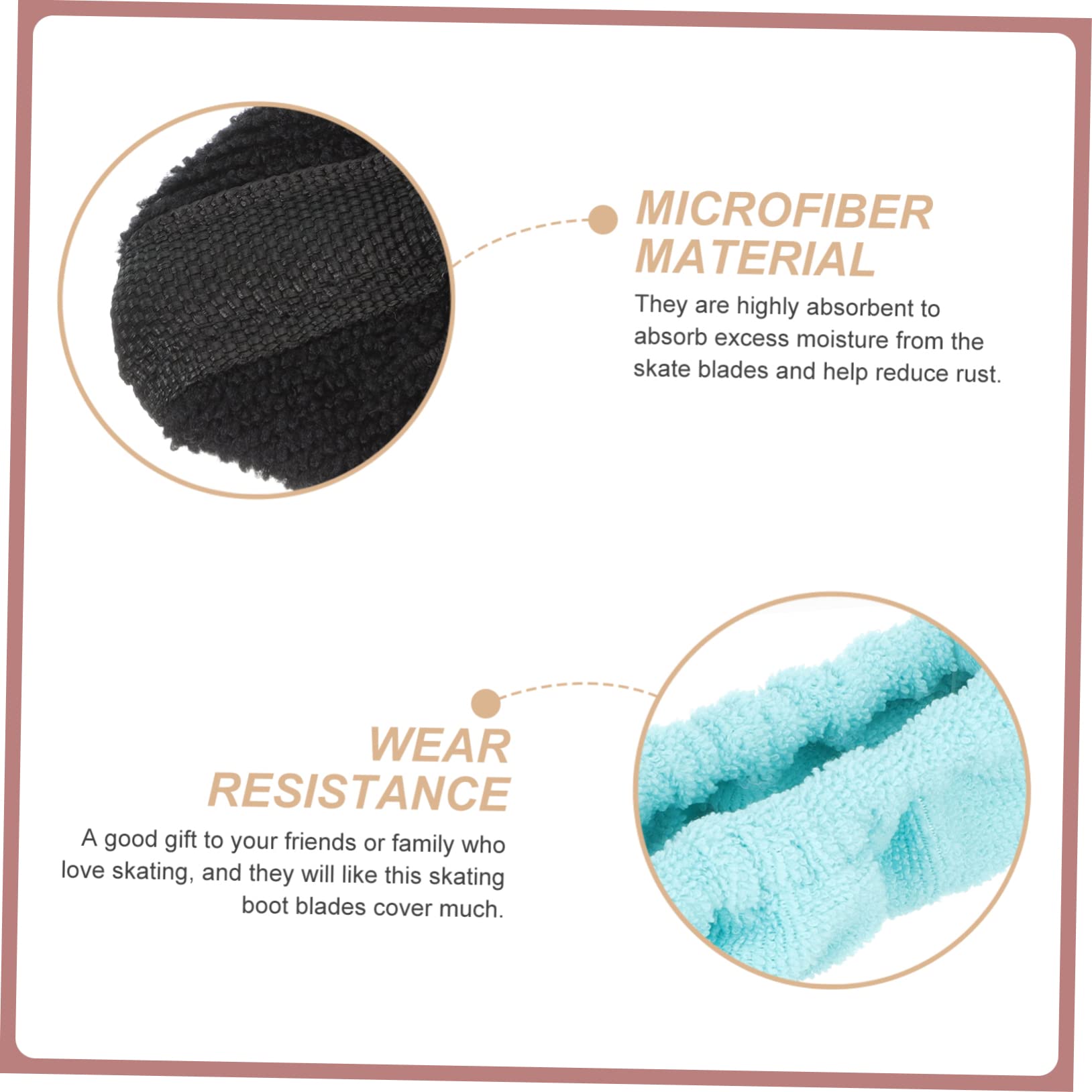 ifundom Coprischiuma per Ghiaccio Microfibra Coperture Protettive per Lame per Pattinaggio E Hockey