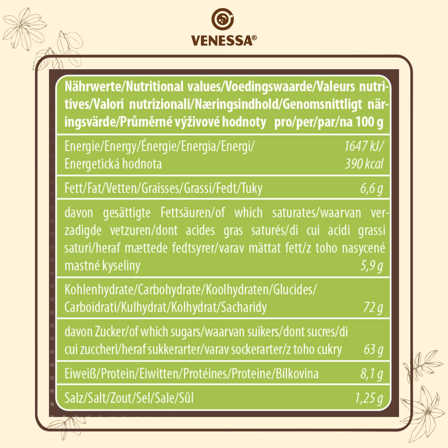 VENESSA VDC 15 czekolada do picia 5 x 1 kg, 15% wysokiej jakości kakao i mleka, kakao w proszku do gastronomii, automatów Vending, lekko słodka, przyjemna