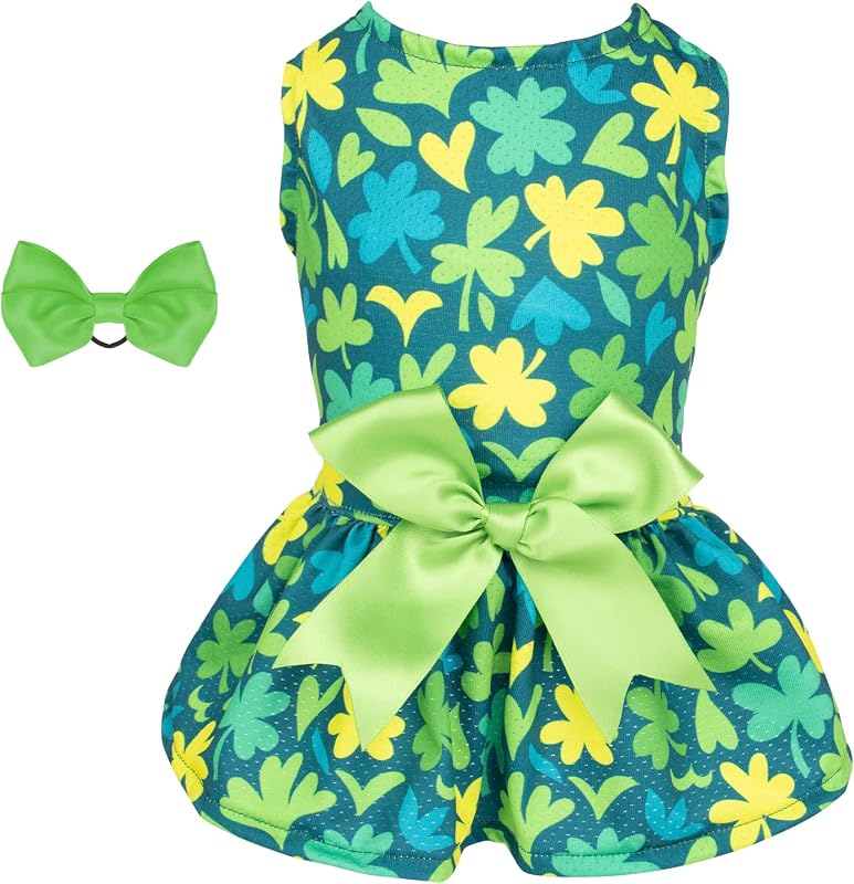 Vestido para Cachorros e Cães Pequenos CuteBone em Malha com Laço – BF07L, tamanho Grande