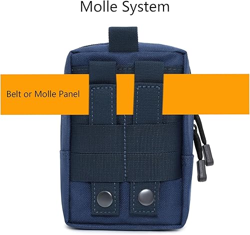 Miniatura 42 de Paquete de 2 bolsas Molle – Bolsa táctica compacta para EDC resistente al agua Canela