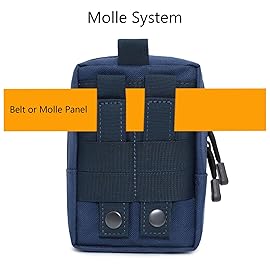 2 Pack Molle Pouches - Tactical Compact Water-Resistant EDC Pouch (Navy Blue)