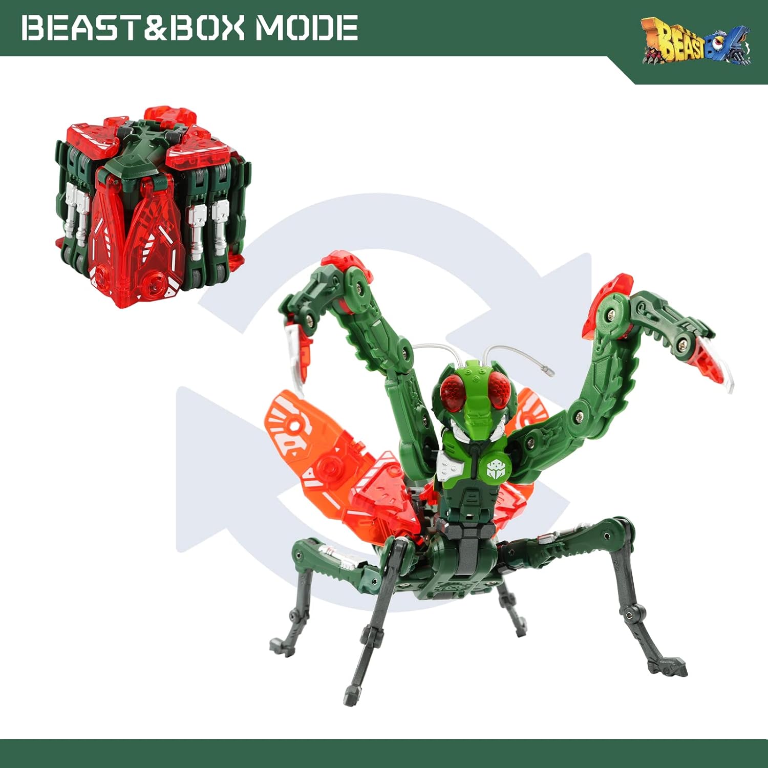 52TOYS Beastbox BB-28 Reaper Deformation Toys Action Figures, Mantis Converting Toys Deformable Original Collectible Gift for Kids Adults