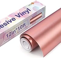 Vista 8 de HTVRONT Vinilo permanente beige – Rollo de vinilo adhesivo permanente beige brillante de 12" x 14 pies compatible con máquina de corte Cricut