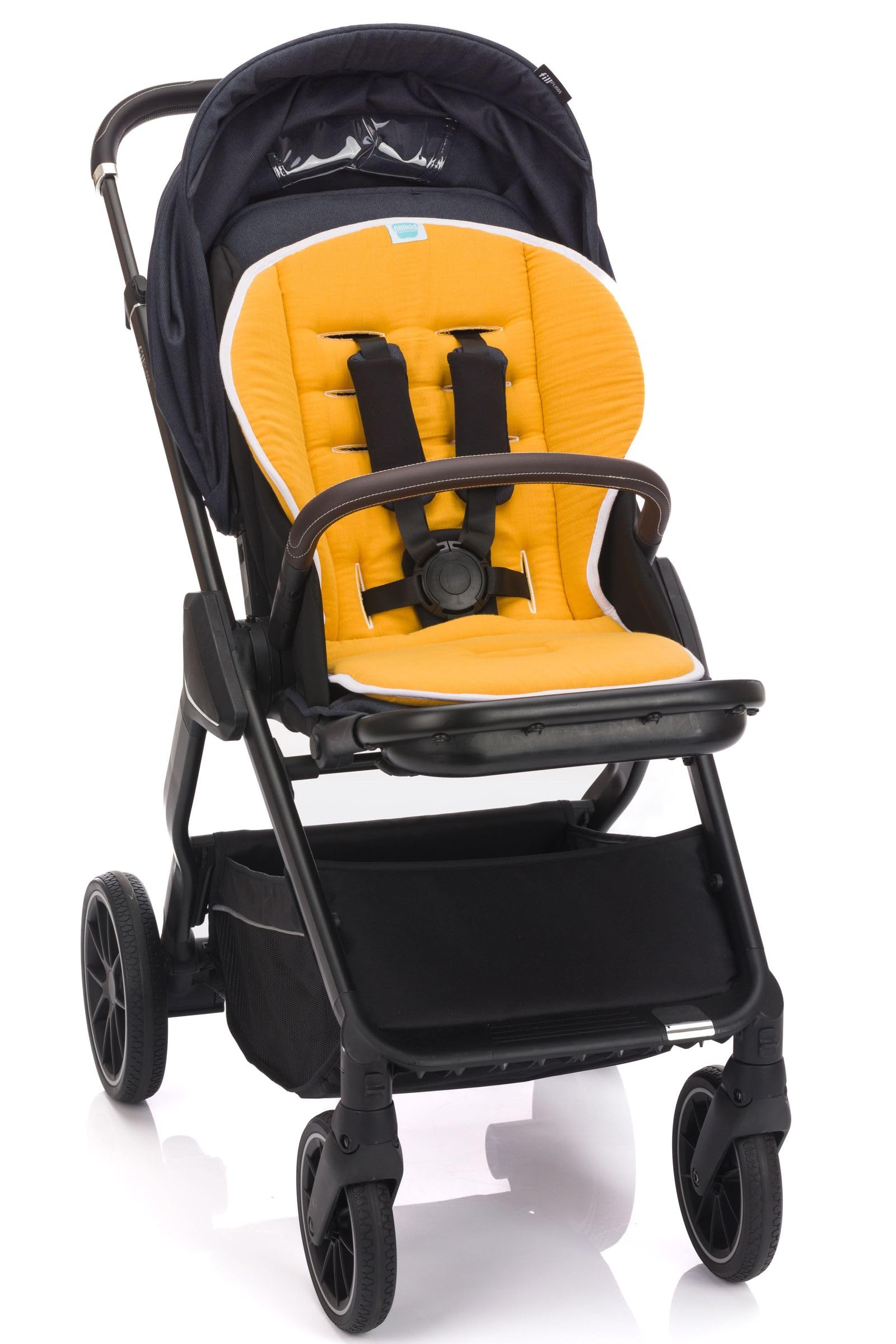 Fillikid Wendeauflage Muslin 48x74 cm Exklusiv | Baby Sitzeinlage 100% Baumwolle waschbar | Universal Kinderwagen Einlage für Buggy Kinderwagen Sportwagen | Schonauflage Atmungsaktiv
