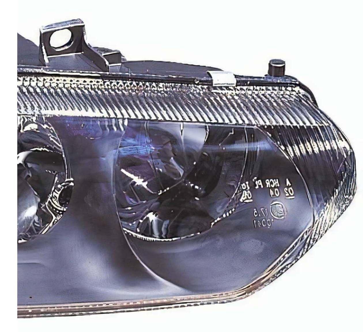 Fanale realizzato per Alfa Romeo 156 1997 Destro H7-H1 alogeno predisposto per regolazione elettrica Parabola nera 60620134