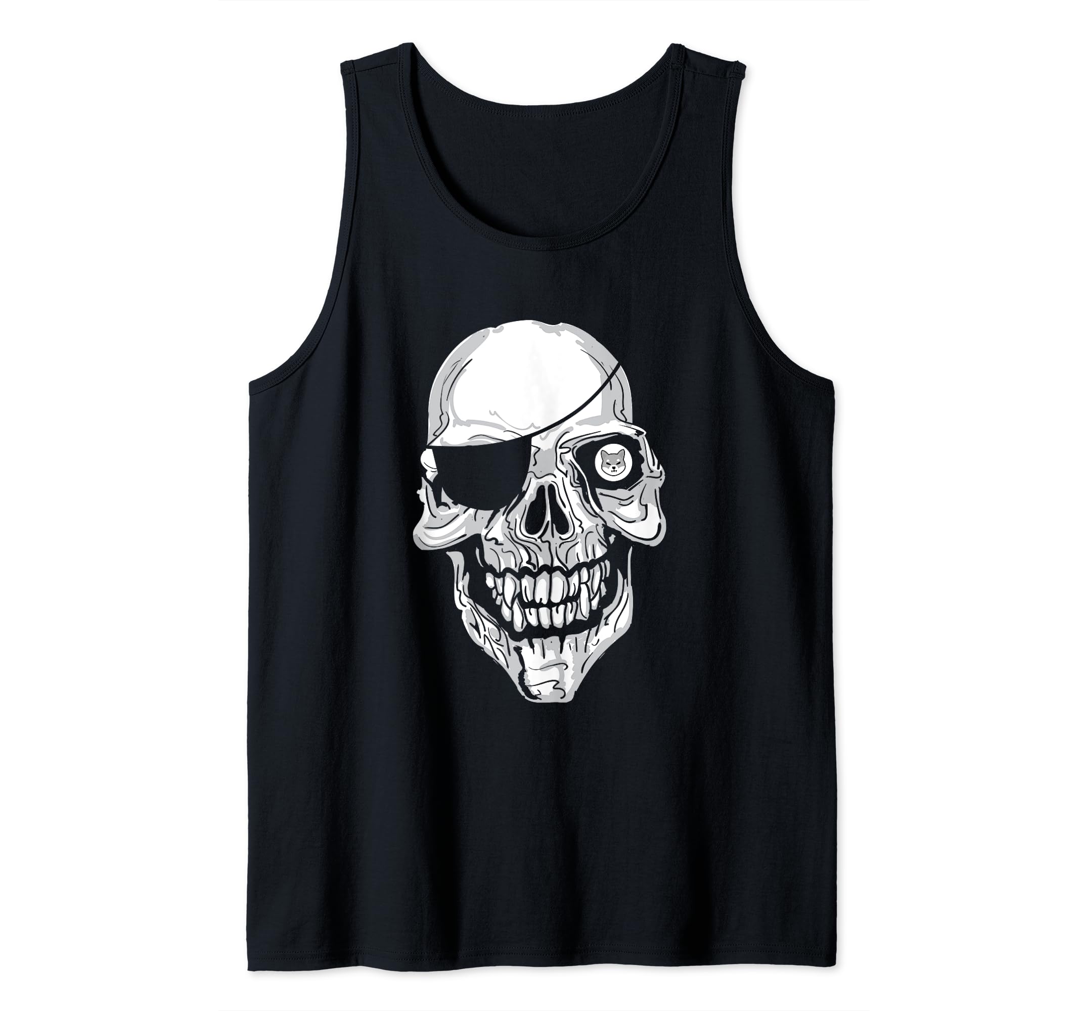 Shiba Inu Coin Pirate Crypto Blockchain Cryptocurrency HODL Tank Top, Black