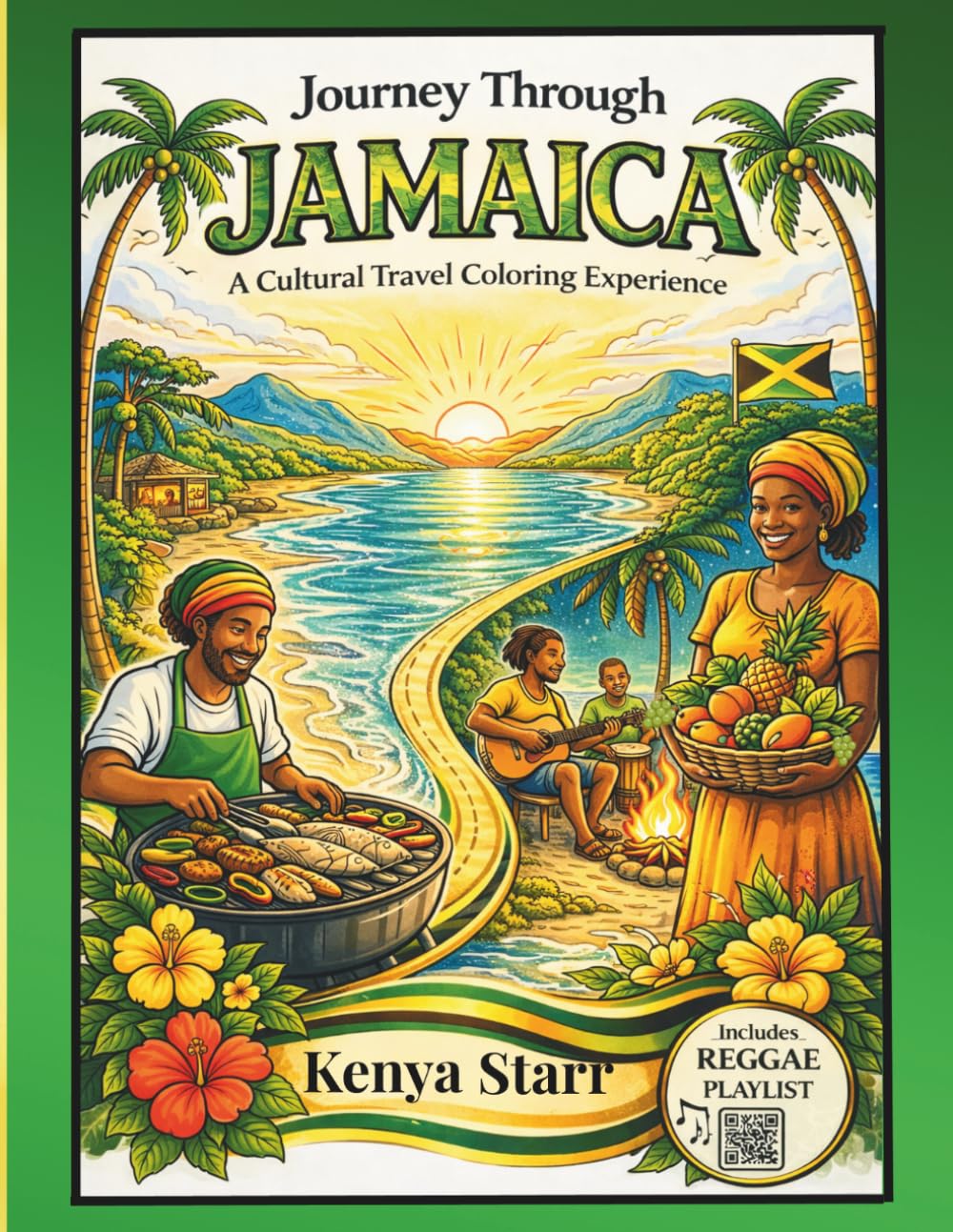 Journey Through Jamaica: A Cultural Travel Coloring Experience