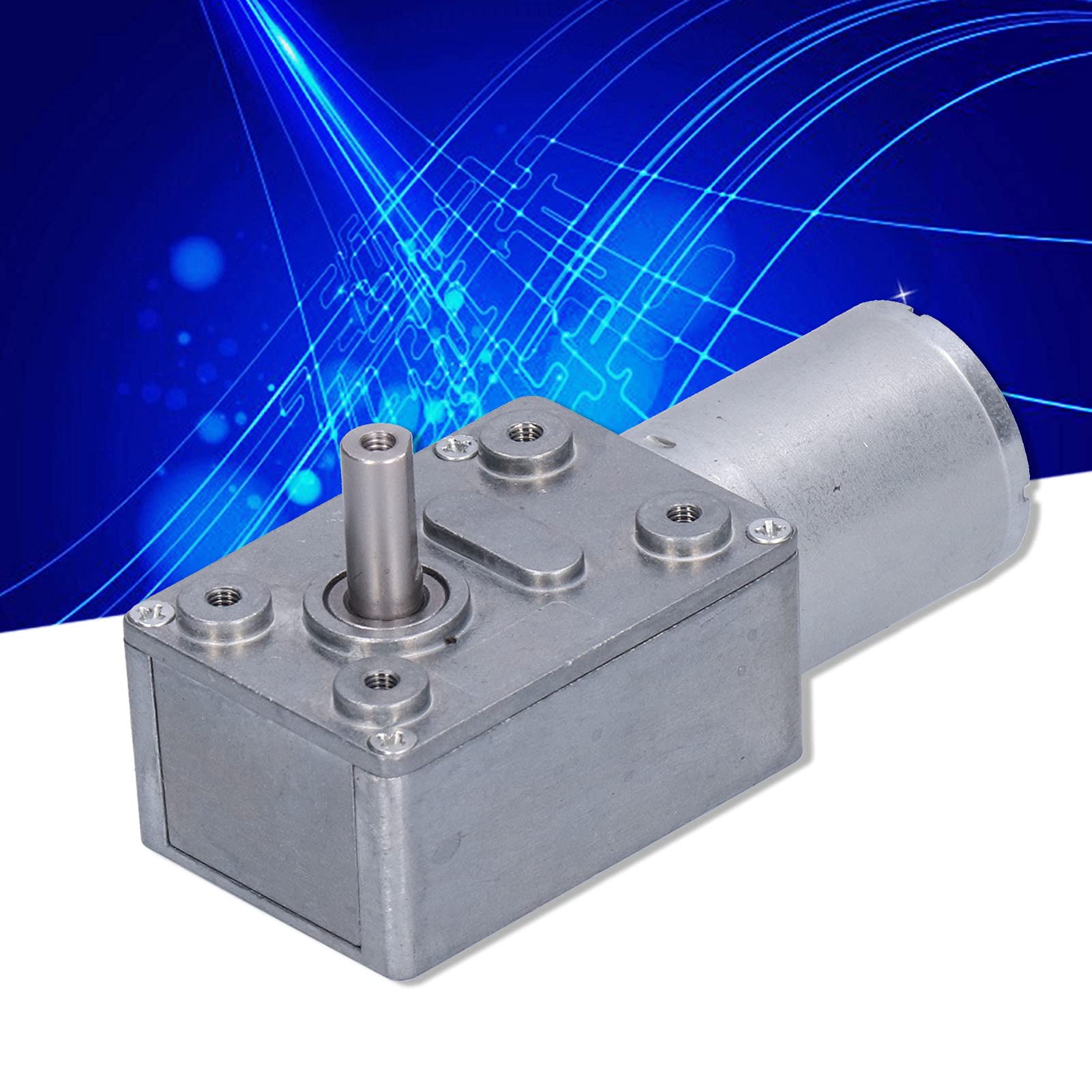 DC 12V 10RPM motor de engranaje sin fin de velocidad de torsión de alta velocidad reduce la turbina motor de caja de cambios eléctrico para DIY 4632‑370