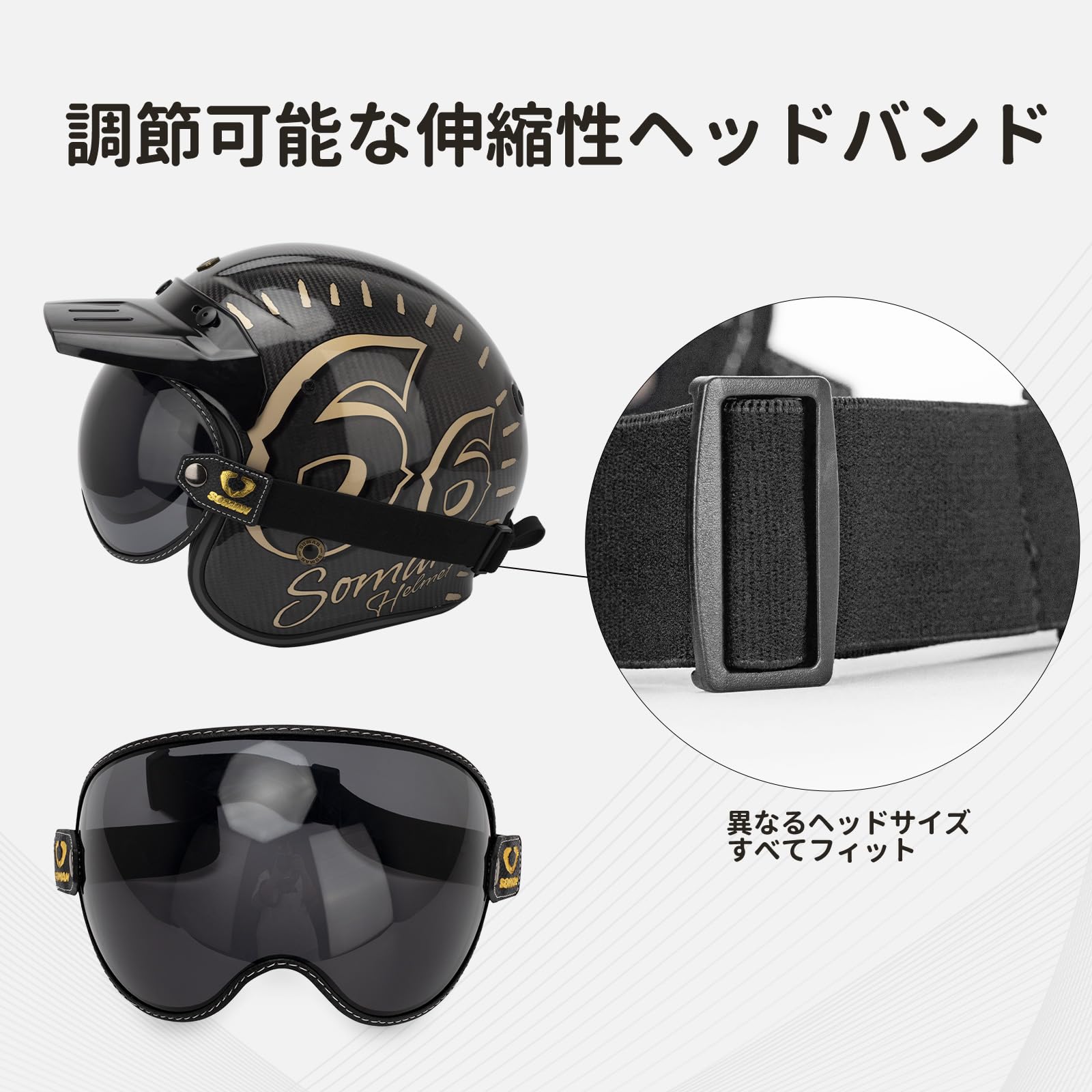 Amazon | Soman バブルシールド, ユニバーサルヘルメットシールド