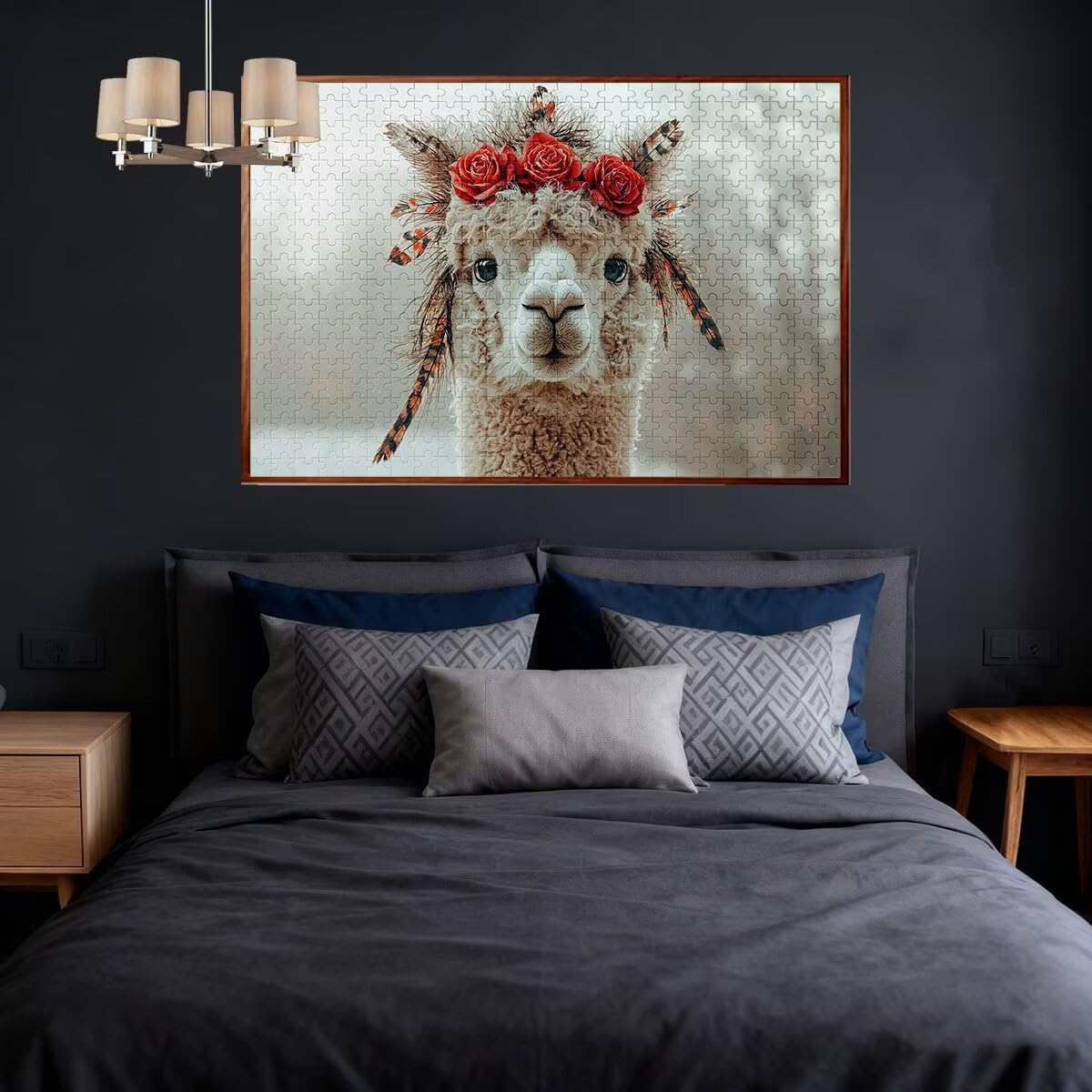Puzzle 1500 sztuk Dorośli Zwierzęta Zestaw puzzli Alpaka dla dorosłych 87 x 57 cm, kolorowe, klasyczne Wyzwanie edukacyjne Superior Zabawki dla Mężczyzn Wyzwanie Zabawki Rodzinny Prezent Dekoracja