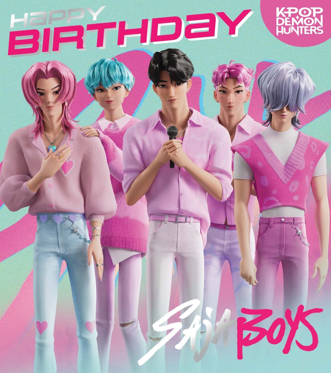 KPOP Birthday Card Perfect for K-POP Fans - Saja Boys Birthday Card