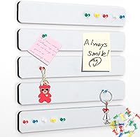 Vista 1 de Paquete de 5 Tiras de Tablón de Anuncios de Fieltro con Barras para Dormitorios, Oficinas, Decoración de Pared del Hogar, Tablero de Anuncios