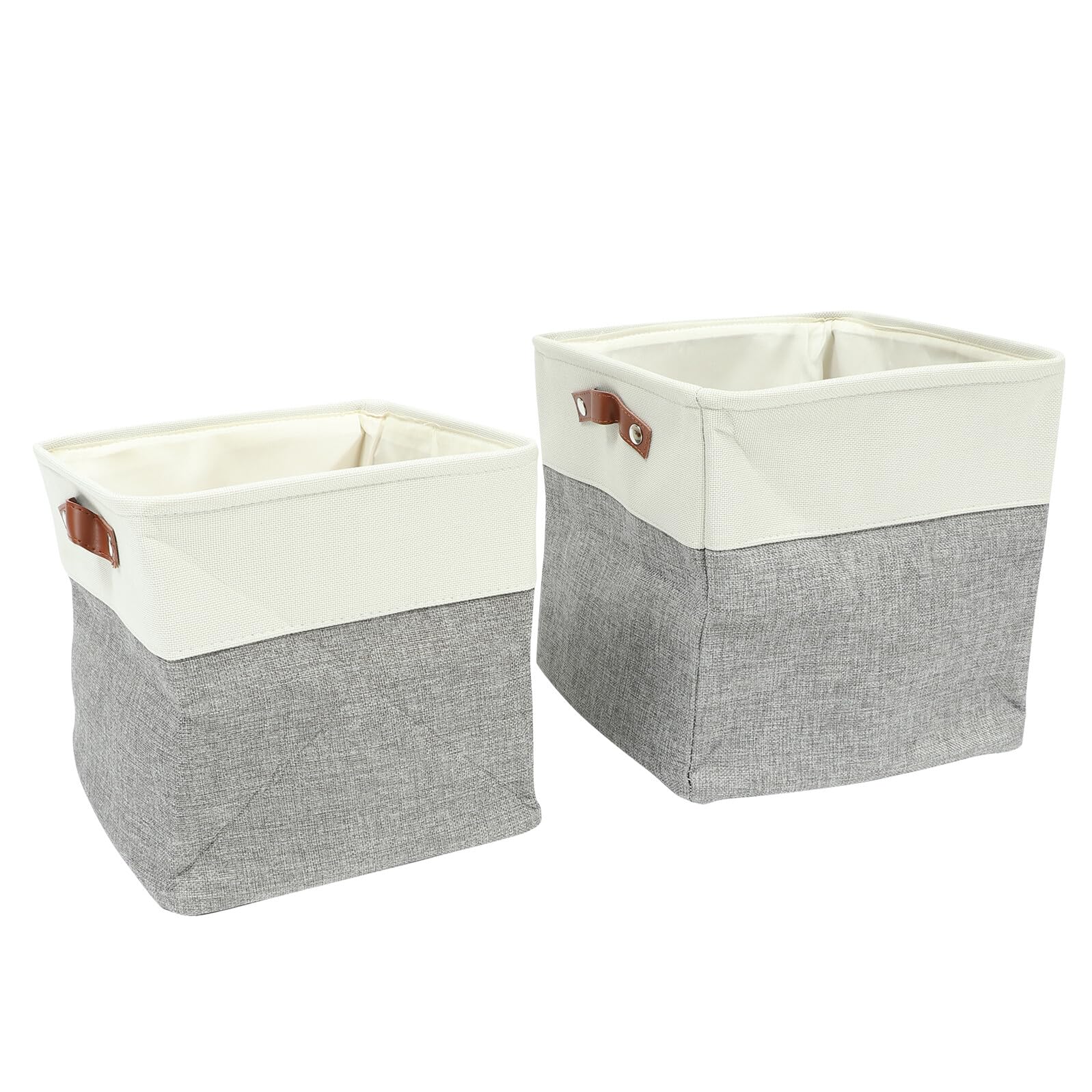 STOBAZA Cesta de Ropa Plegable de Tela Gran Capacidad y Ahorro de Espacio, Organizador para Ropa Sucia para Hogar y Balcón, Pack de 2 Unidades