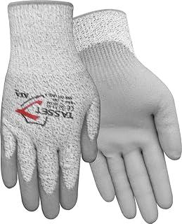 Red Steer 506 Black/White XL Polyurethane Cut-Resistant Gloves - ANSI 3 Cut Resistance - Uncoated - Seamless Knit - 506-XL [PRICE is per PAIR]
