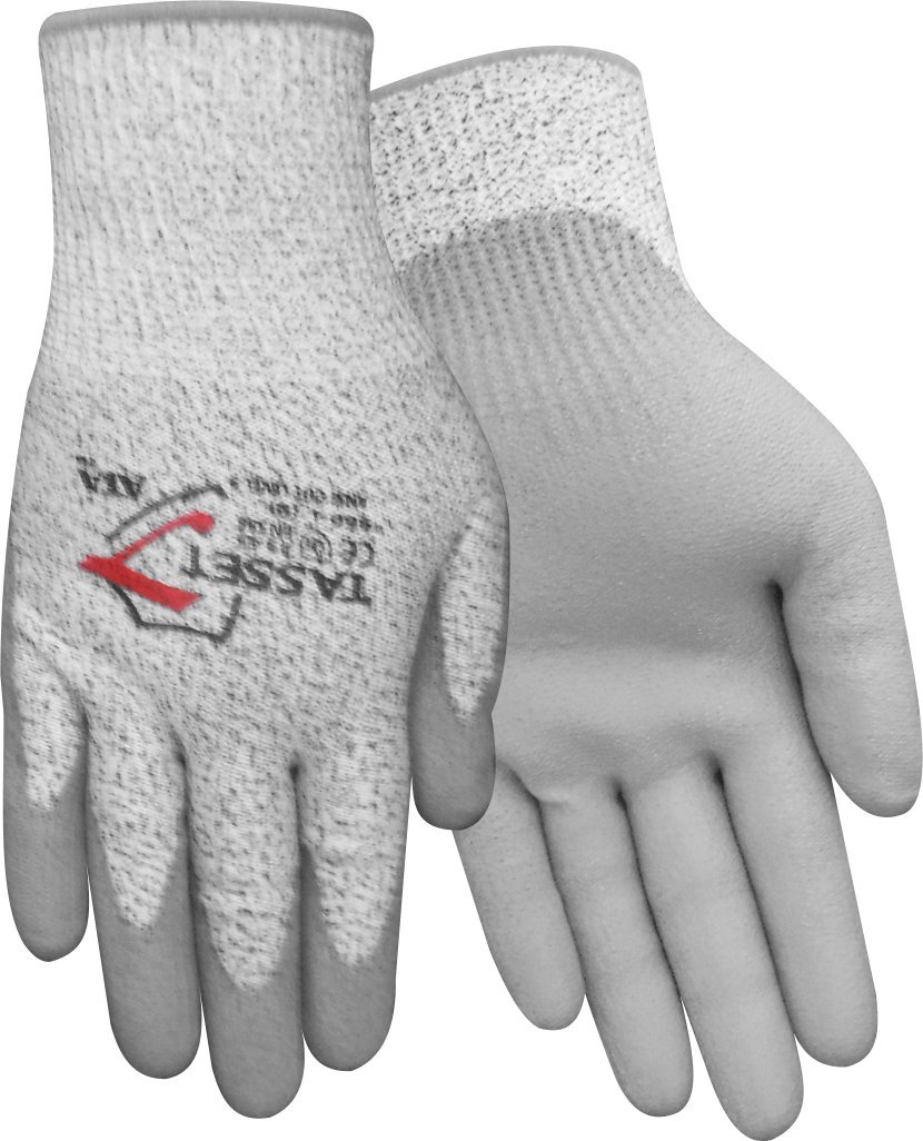 Red Steer 506 Black/White Medium Polyurethane Cut-Resistant Gloves - ANSI 3 Cut Resistance - Uncoated - Seamless Knit - 506-M [PRICE is per PAIR]
