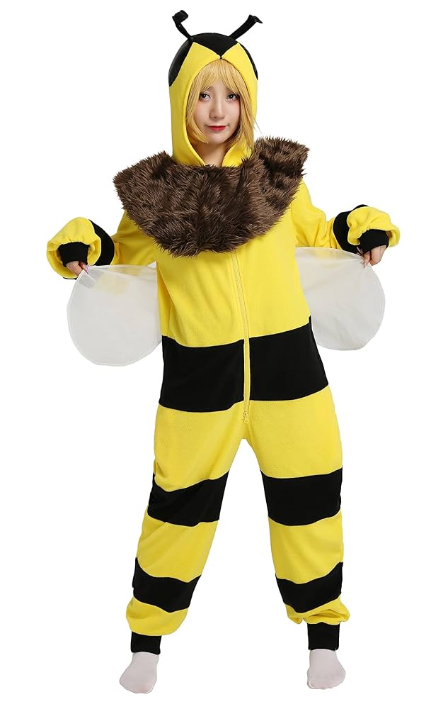 コスプレ　コアラのマーチ　ケンタオ　着ぐるみ　パジャマ　男女兼用　黄色 Amazon.co.jp: Miccostumes 女性 コスチューム 動物 ハチ