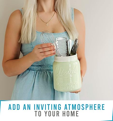 Miniatura 2 de Comfify - tarro organizador decorativo para utensilios de cocina con boca ancha cerámica resistente a las virutas apto para lavavajillas