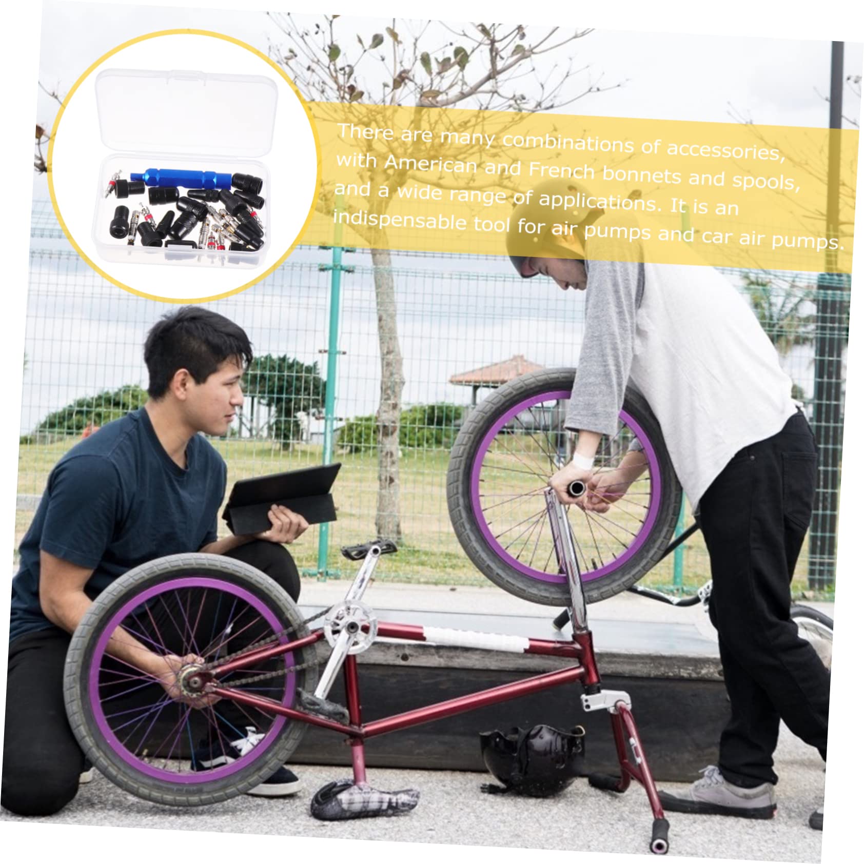 UPKOCH Ventiladapter Auto Ventilkernwerkzeug Ändern Luft Entfernung reifenventil Adapter Fahrradventil Adapter Set Fahrrad Reparatur Werkzeug Radstamm Aluminiumlegierung Black