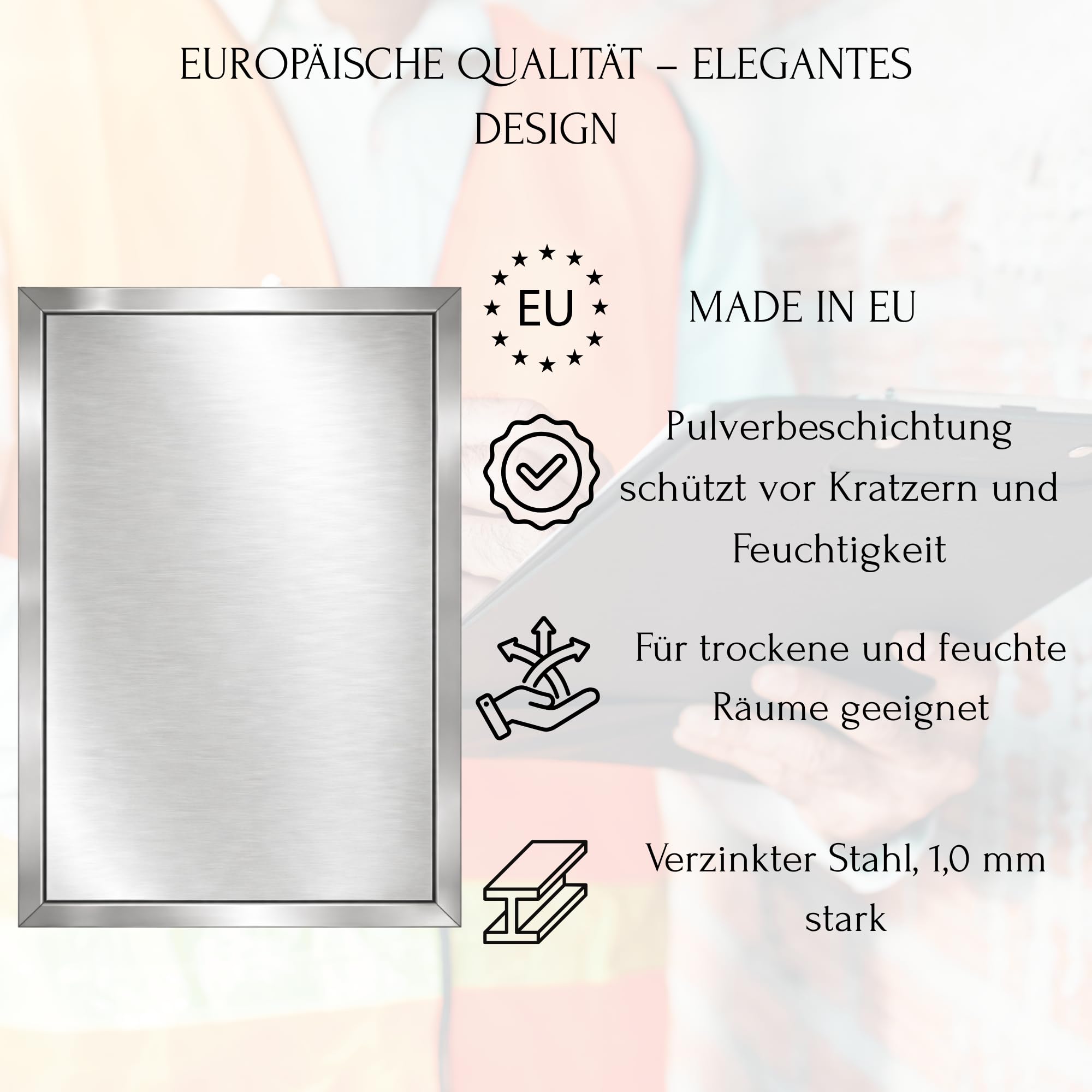 TMALASER Drzwi rewizyjne metalowe 15 x 25 cm stal nierdzewna – klapa rewizyjna Inox 150 x 250 mm push to open/Klick-Klack - drzwi inspekcyjne do ścian karton-gips