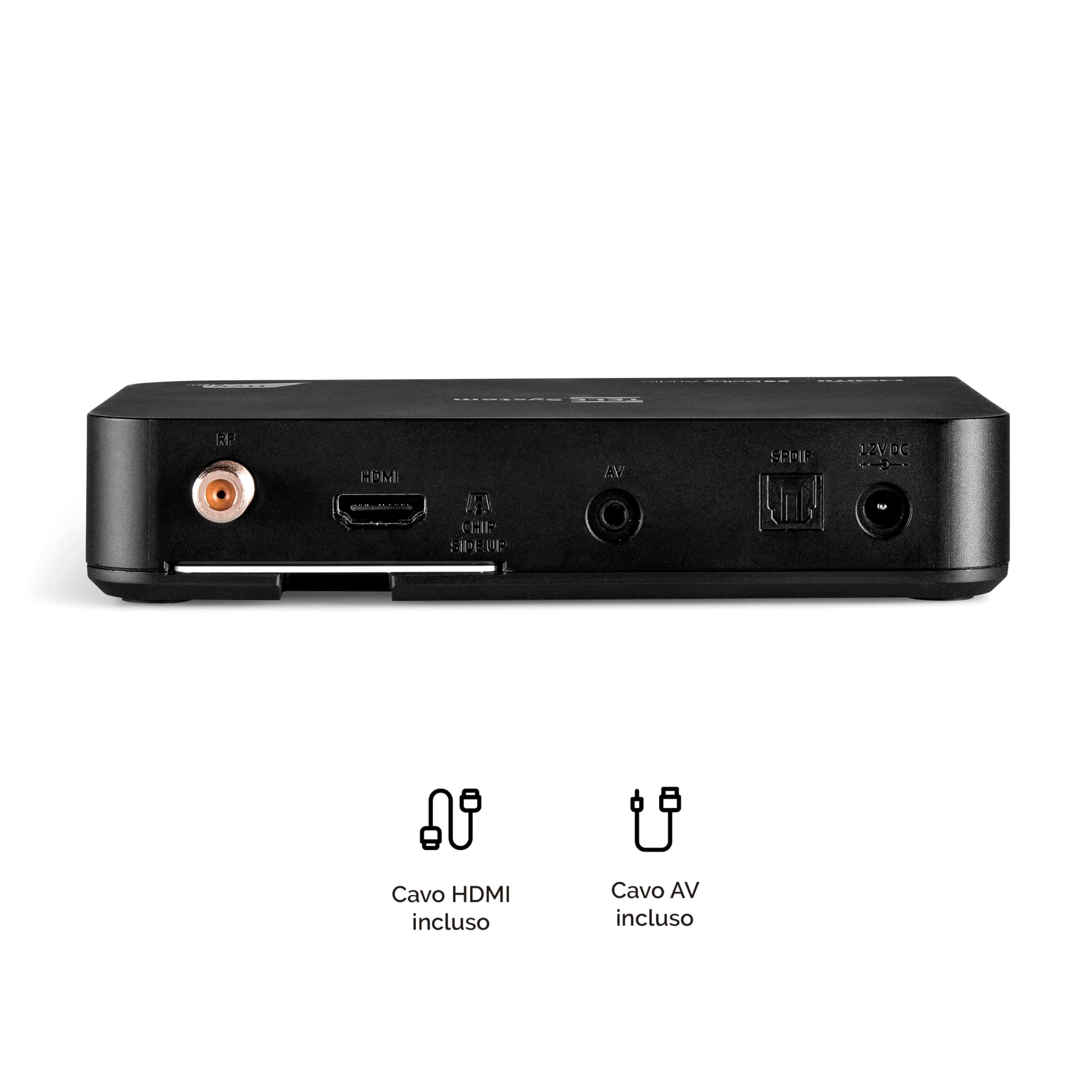 TELE System Décodeur Satellite TS9019HEVC, Carte à Puce Tivùsat Classic Incluse, certifié DAZN, Plus de 70 chaînes HD gratuites, Serie A sur DAZN1 et DAZN2, Mise à Jour Automatique des chaînes