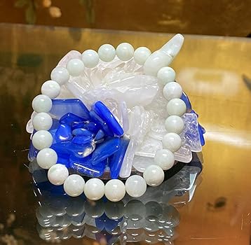 Amazon | [theory xyz] 糸魚川翡翠 ブレスレット 白翡翠 勾玉 白翡翠