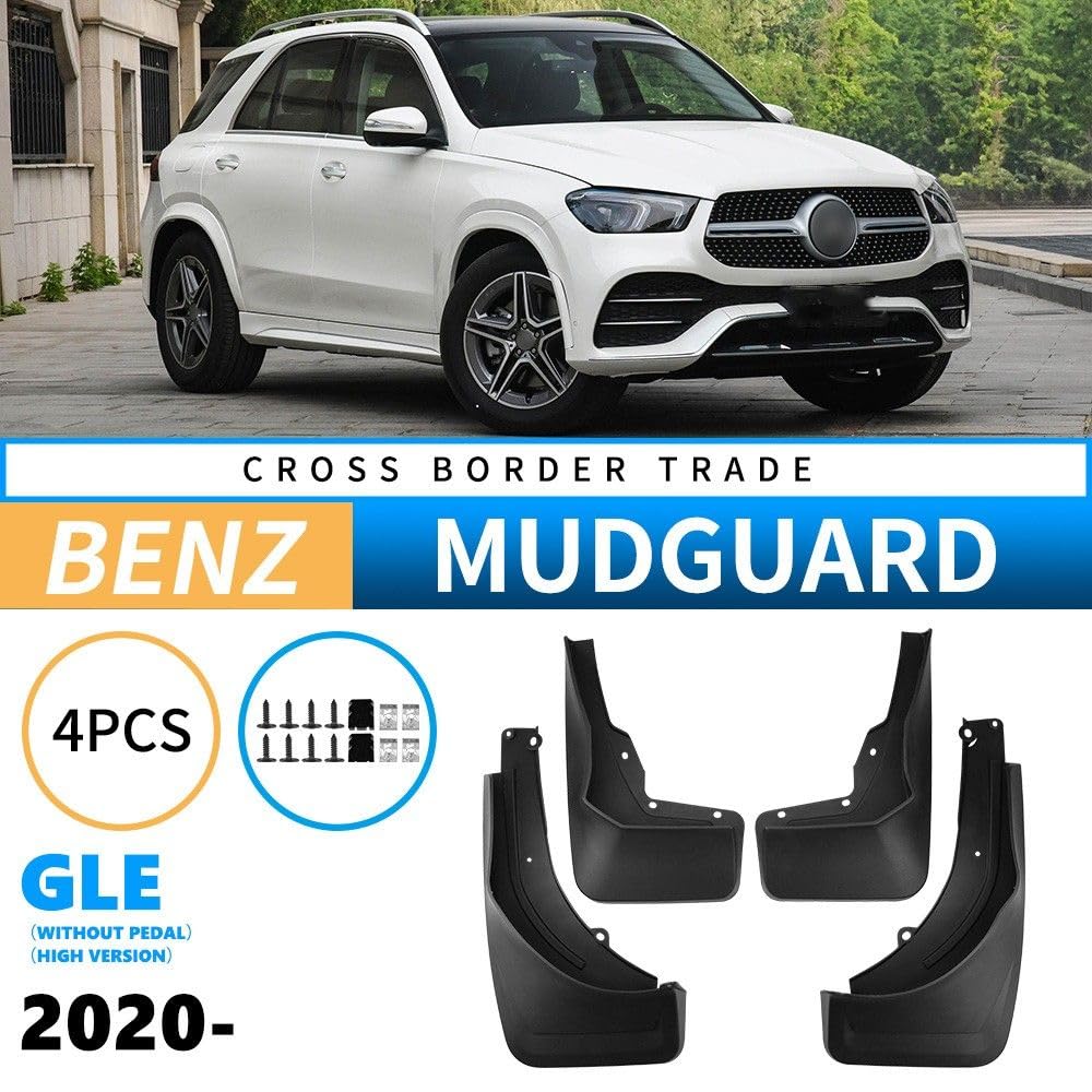 4 Stück Auto Schmutzfänger für Benz GLE 2020-2024, Vorne Hinten Kratzfest Spritzschutz Kotflügel Protection Zubehör