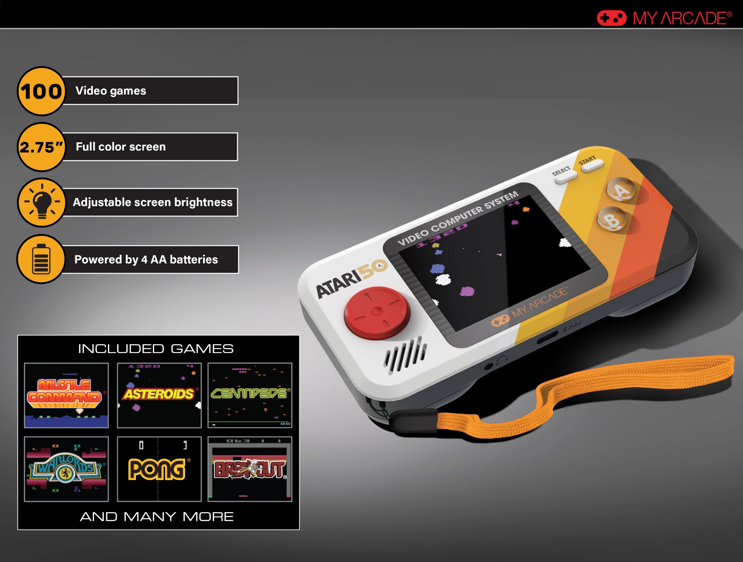 その他 MY ARCADE POCKET PLAYER PRO My Arcade Atari Pocket Player Pro: Portable Video Game System with