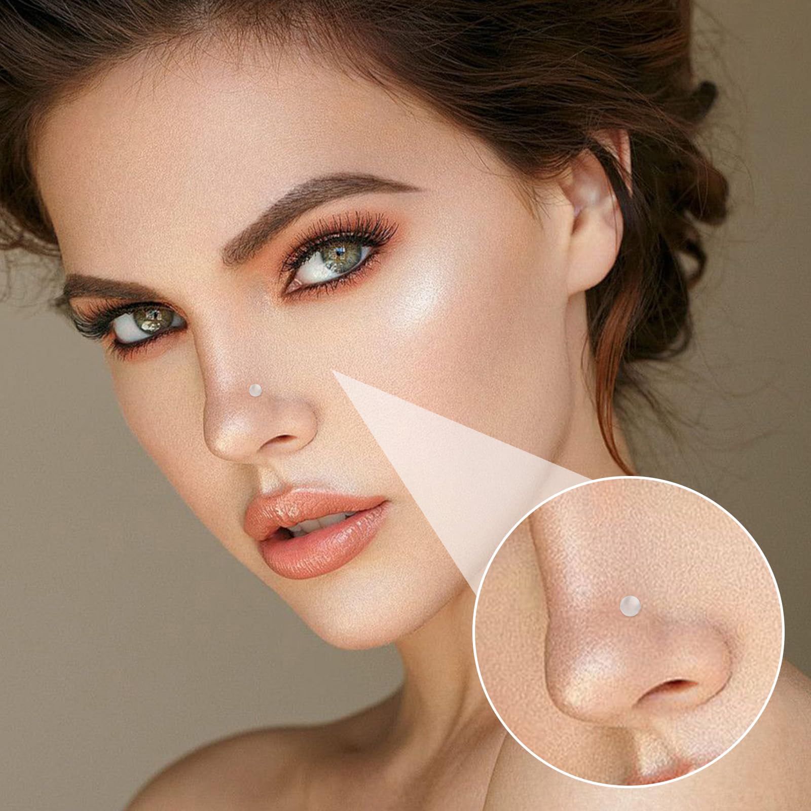 48 szt. przezroczysty zestaw do piercingu akrylowy kolczyk do nosa języka pępka pierścienie plastikowe piercing przezroczysty piercing biżuteria kolczyki brwi chrząstka tragus warga przegrody