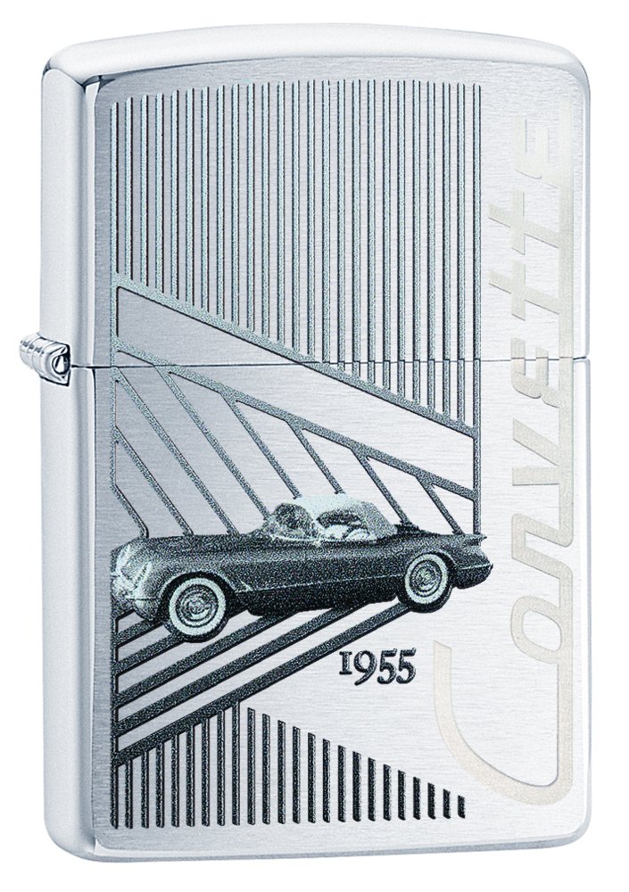 1955 chevy cigarette lighter Amazon.com: Zippo Lighter Chevy Corvette 1955 Brushed Chrome