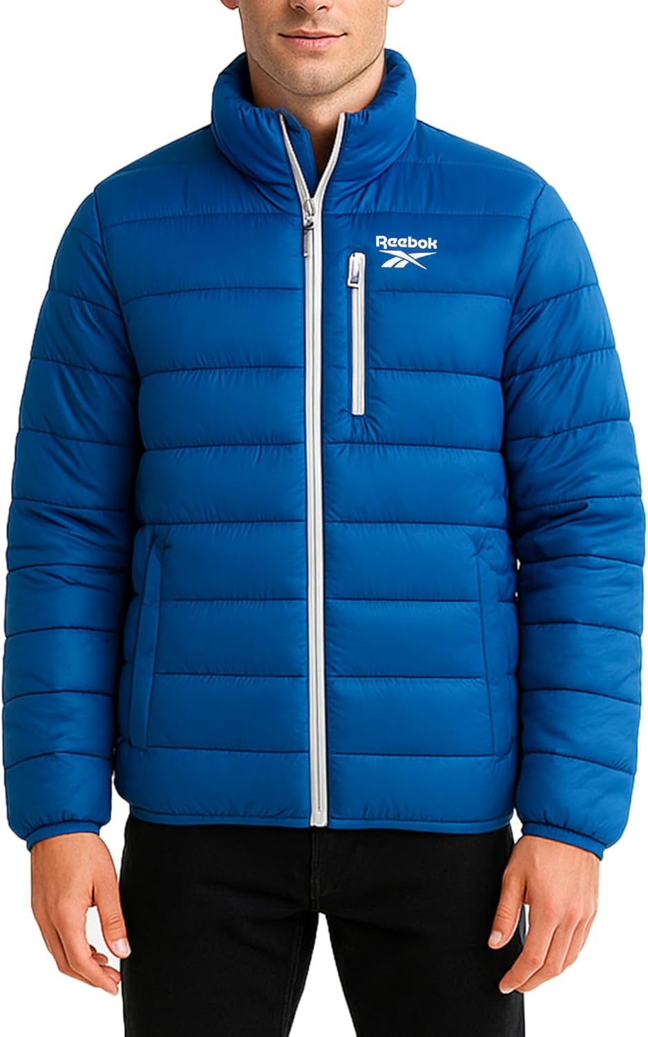Reebok Mens Winter Jacket - Windproof Water Resistant Quilted Winter Coat - Lightweight Insulated Puffer Jacket for Men - Image 2