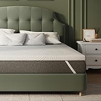 Novilla Materasso Topper 150x190 Altezza 7.5 cm, Coprimaterasso in Schiuma di Fibra