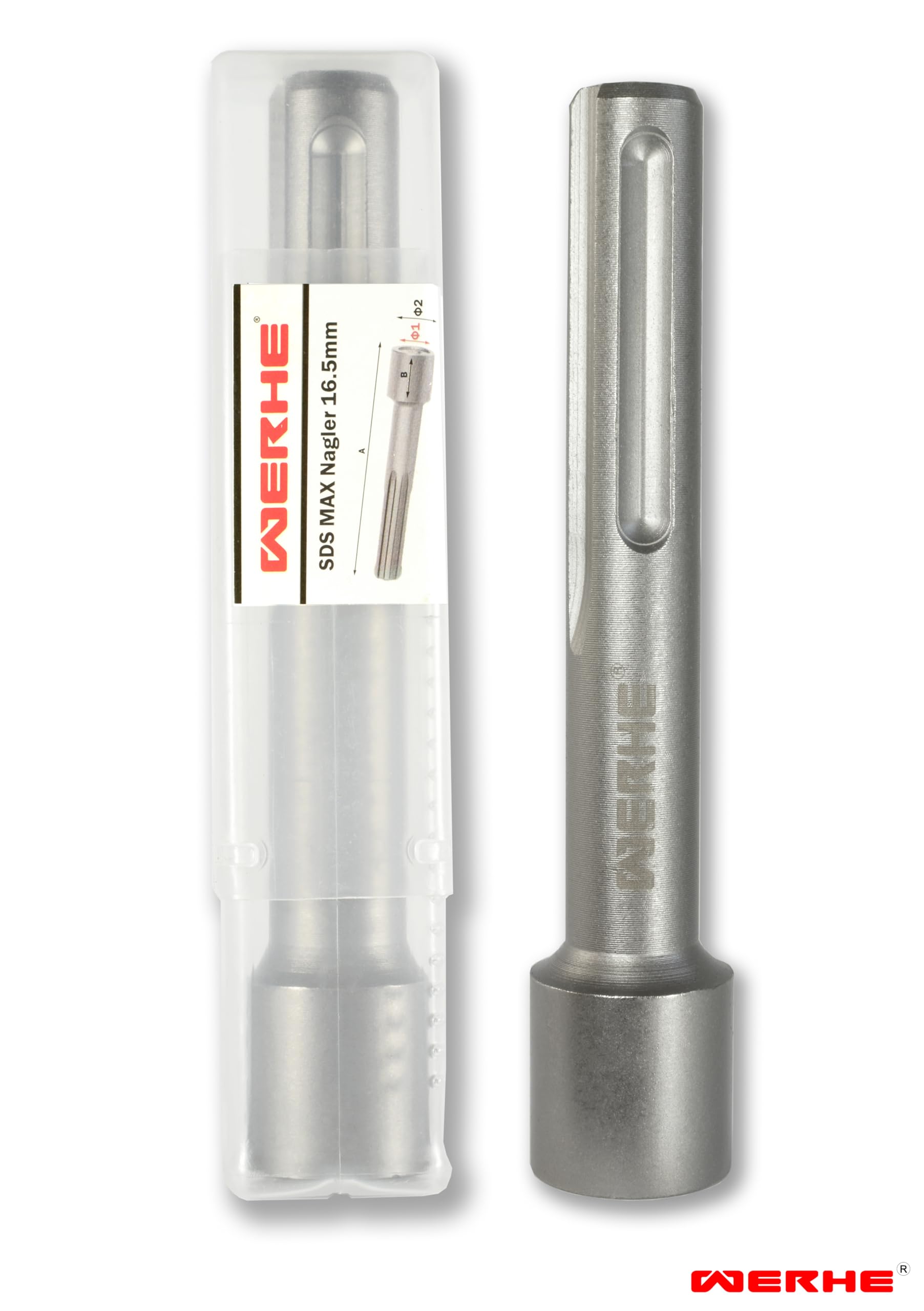 WERHE ® 16.5x25x162 Professionele pin-driver Jack Hammer Picket Post Driver Driver SDS Max
