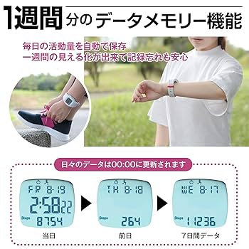 Amazon.co.jp: Amain 歩数計付き ウォーキングウオッチ AWW-2506