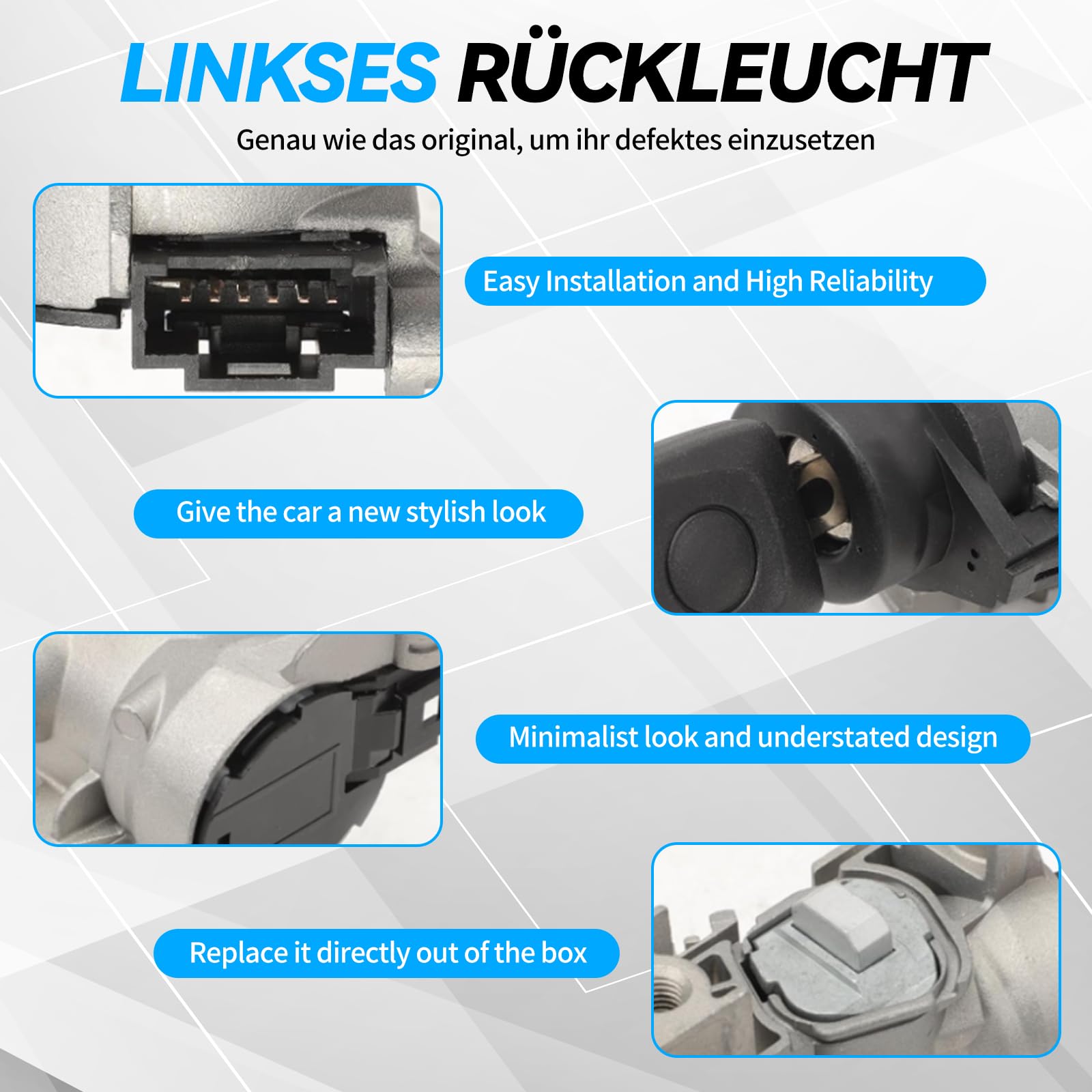 1K0905851B Zündschloss Zündschalter Set mit 2 Schlüsseln+Fernbedienung für A3 Q3 TT Seat Alte Leon Beetle Golf Jetta Passat Lenkradschloss Gehäuse 1K0905865 1K0905855C