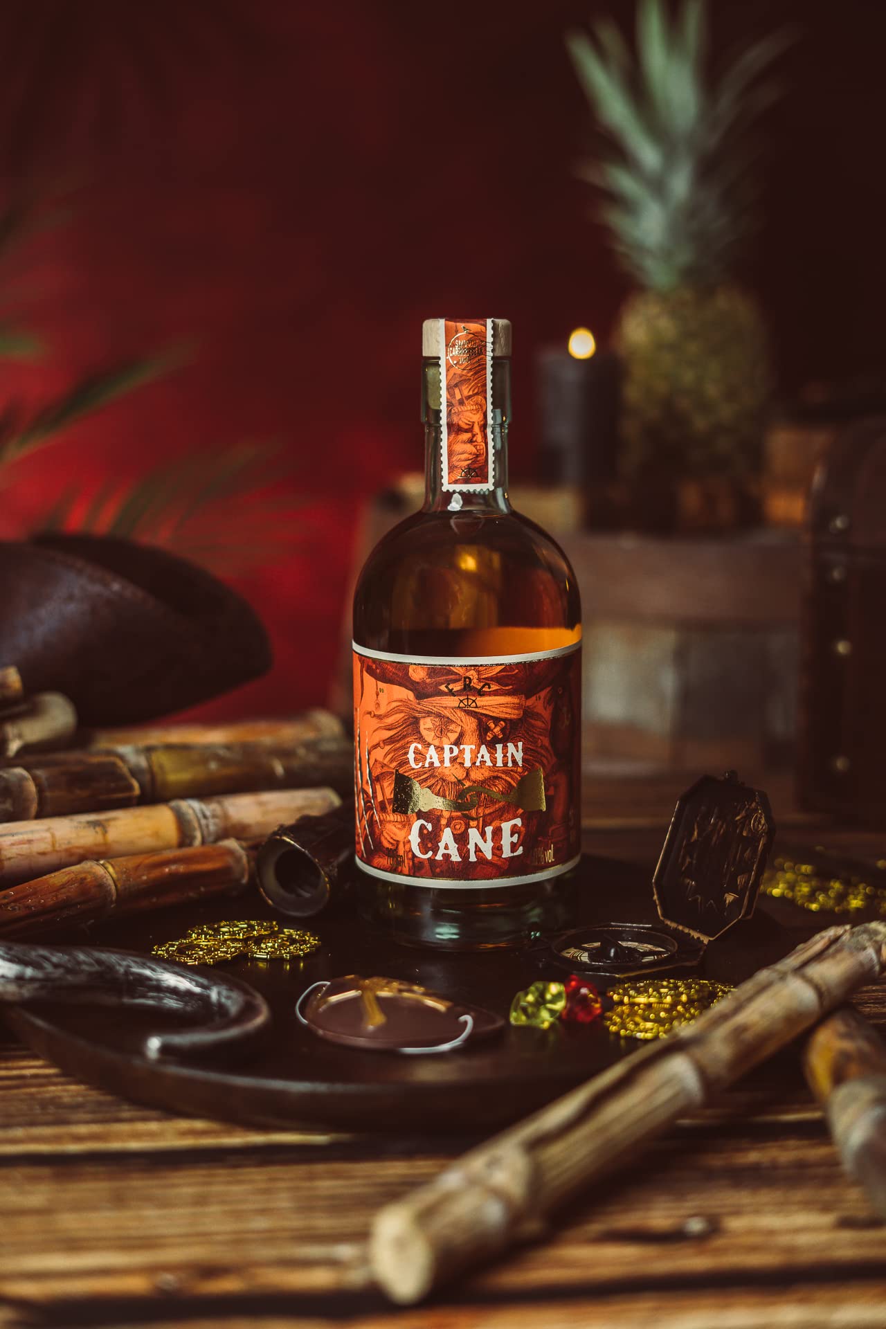 Captain Cane I Feinste Rumsorten aus der Karibik I 700 ml I 40% Vol. I Exotische Noten von Banane, Vanille, Kokos und Karamell (Packung mit 2)