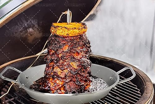 Miniatura 5 de DOLAMOTY Parrilla Vertical Brocheta Pan Gyro Pincho Shawarma Soporte para horno, Brocheta Al Pastor para parrilla, Hack El Pastor para Tacos Al
