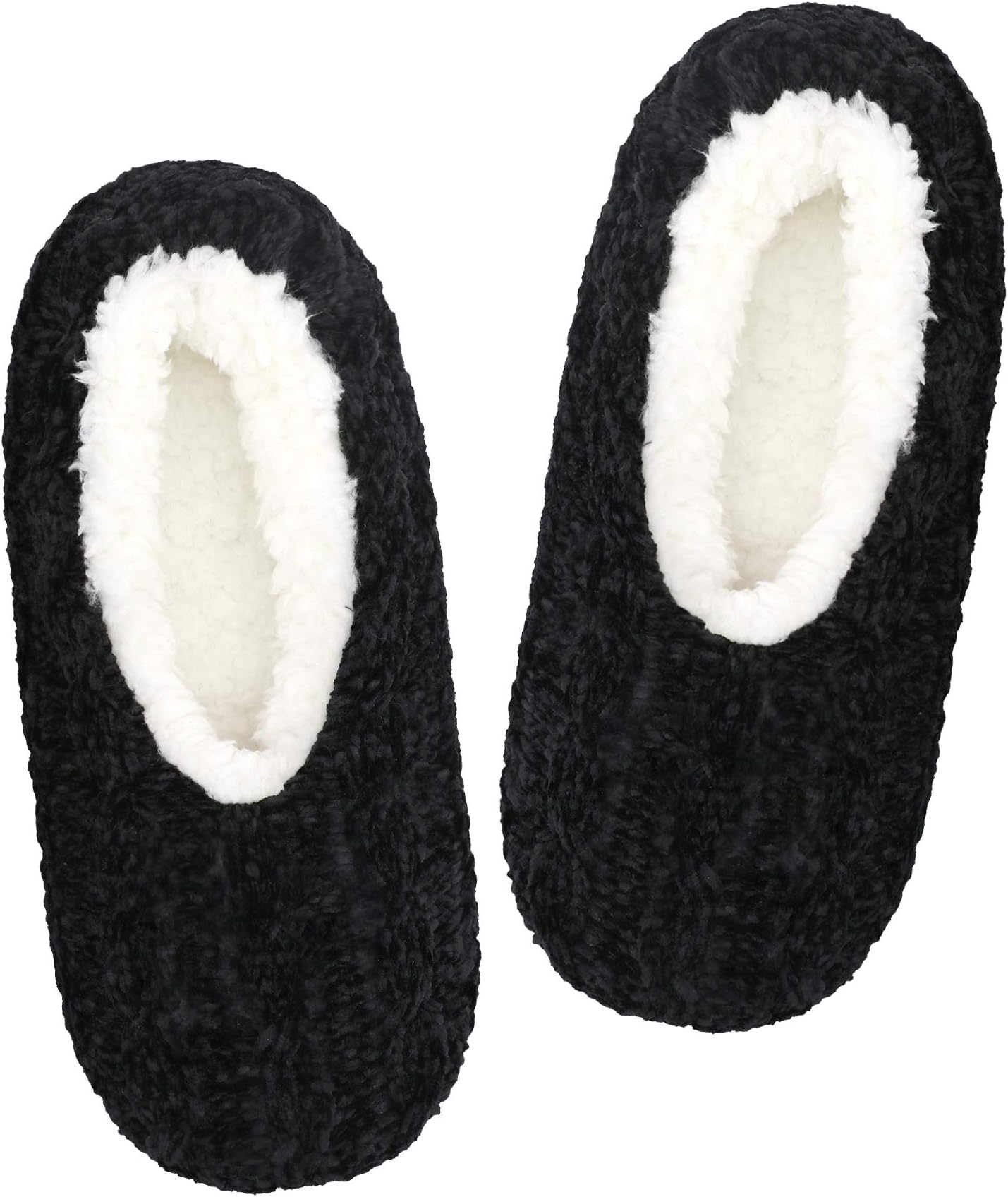 Panda Bros Slipper Socks For Women With Grippers, Fuzzy Womens Slipper Socks With Non Slip Bottoms, Cozy Warm House Slippers