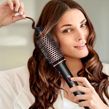 Thermal Brush Heated Brush Blowout Brush For Wavy Talk Thermal Brush Heated Round Brush Blow Out Brush Björn Axén Portable curly winder For Nasses And Dry Hair