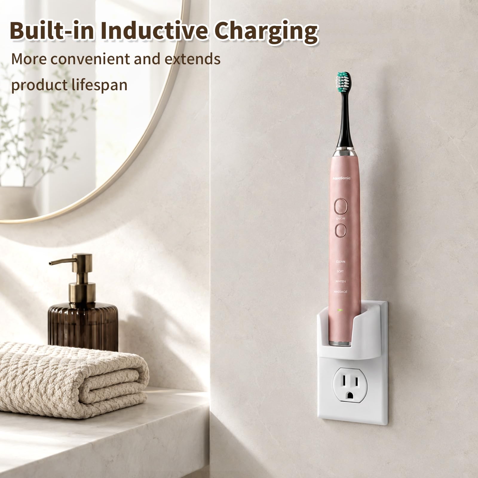 Cargador de pared compatible con cepillo de dientes eléctrico AquaSoni