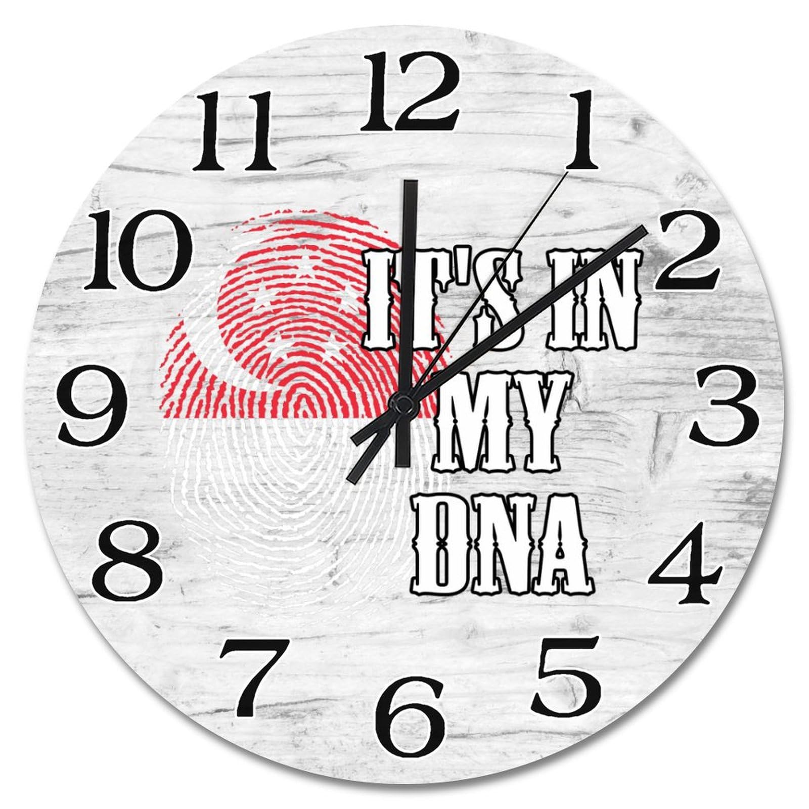 Horloge murale en bois Singapour un cadeau souvenir original pour les passionnés de voyage