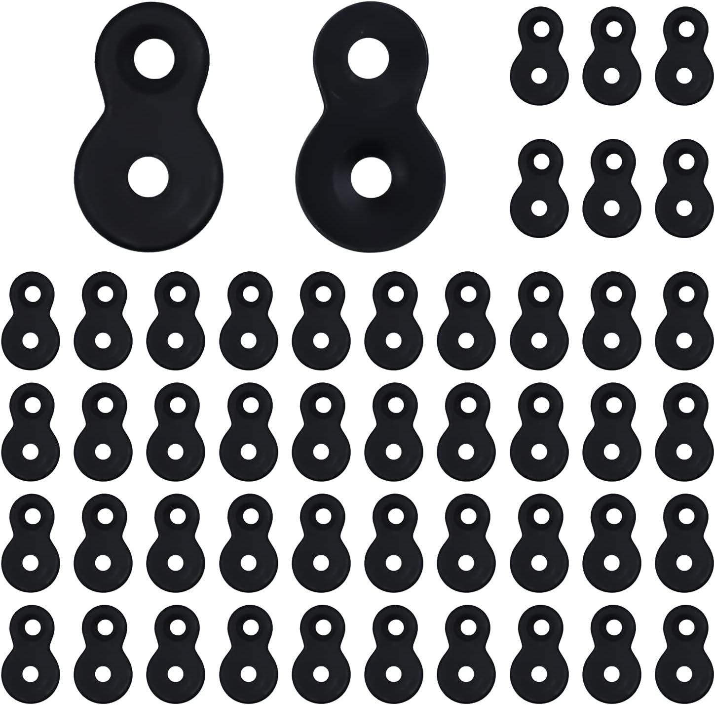 48 Pcs Figure 8 Fastener Steel Table Top Fastener Heavy Duty Hardware Desk Top Connector Bracket Black