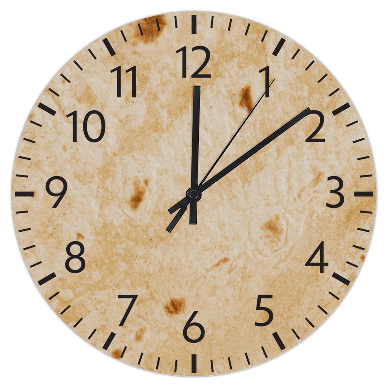 Horloge murale cuisine au motif Burrito pour personnaliser votre salon et votre bureau